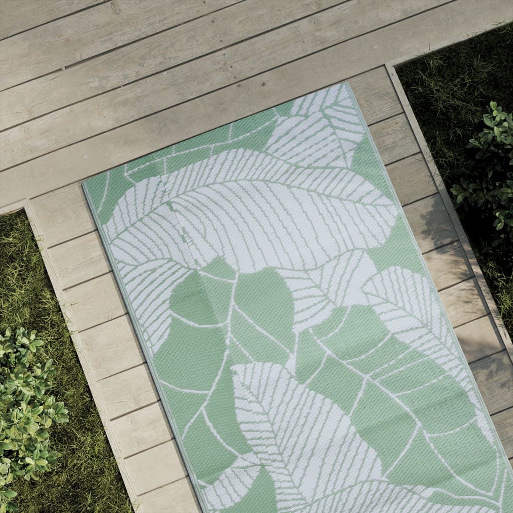 Covor de exterior, verde, 80x250 cm, PP