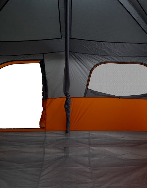 Încărcați imaginea în vizualizatorul Galerie, Cort de camping pentru 10 persoane, gri/portocaliu, impermeabil
