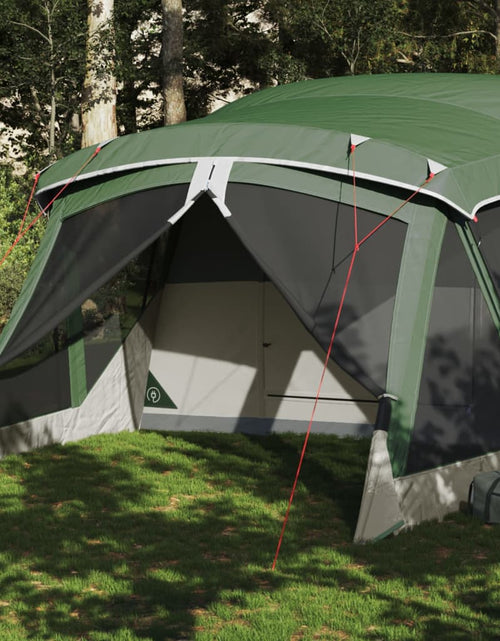 Загрузите изображение в средство просмотра галереи, Cort de camping cu verandă 4 persoane, verde, impermeabil
