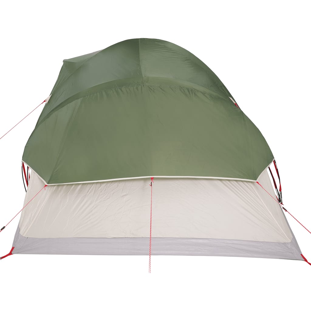 Cort de camping cupolă pentru 9 persoane, verde, impermeabil
