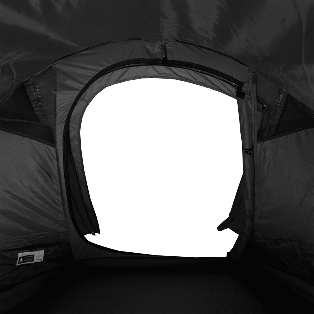 Cort camping tunel 2 persoane, alb, țesătură opacă, impermeabil