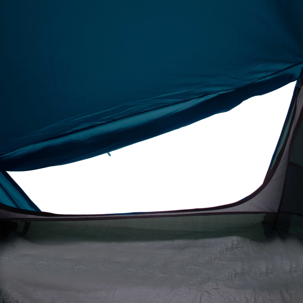 Cort de camping tunel pentru 1 persoană, albastru, impermeabil