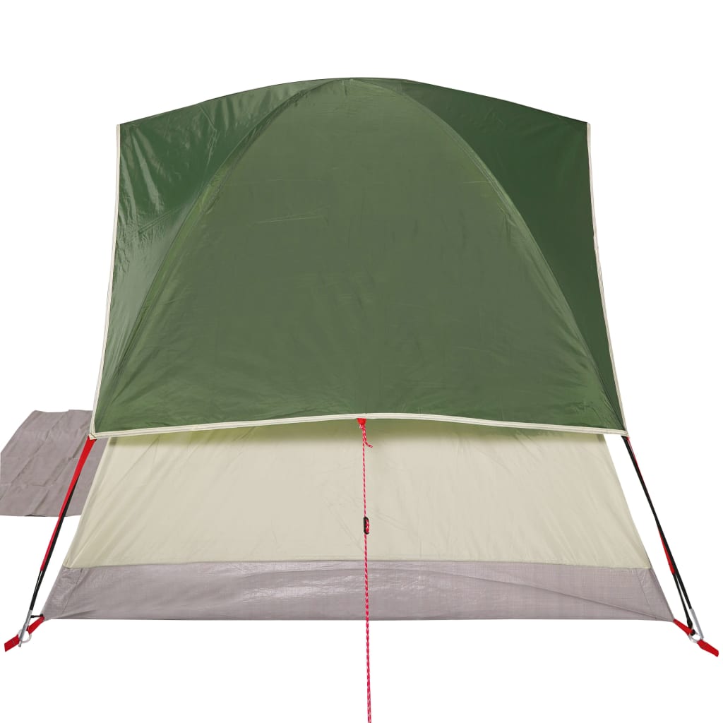 Cort de camping cupolă pentru 4 persoane, verde, impermeabil