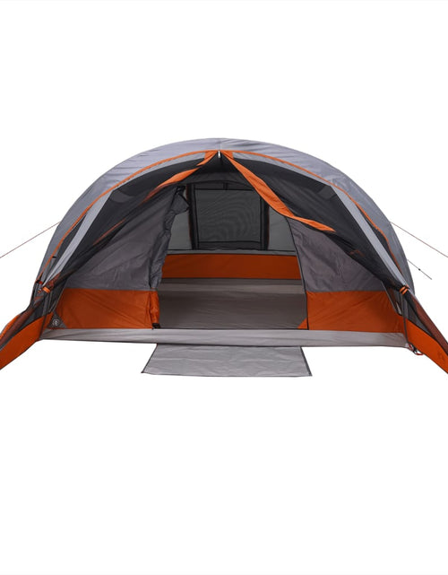 Încărcați imaginea în vizualizatorul Galerie, Cabină cort de camping 4 persoane gri și portocaliu impermeabil
