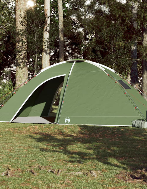 Загрузите изображение в средство просмотра галереи, Cort de camping pentru 8 persoane, verde, impermeabil
