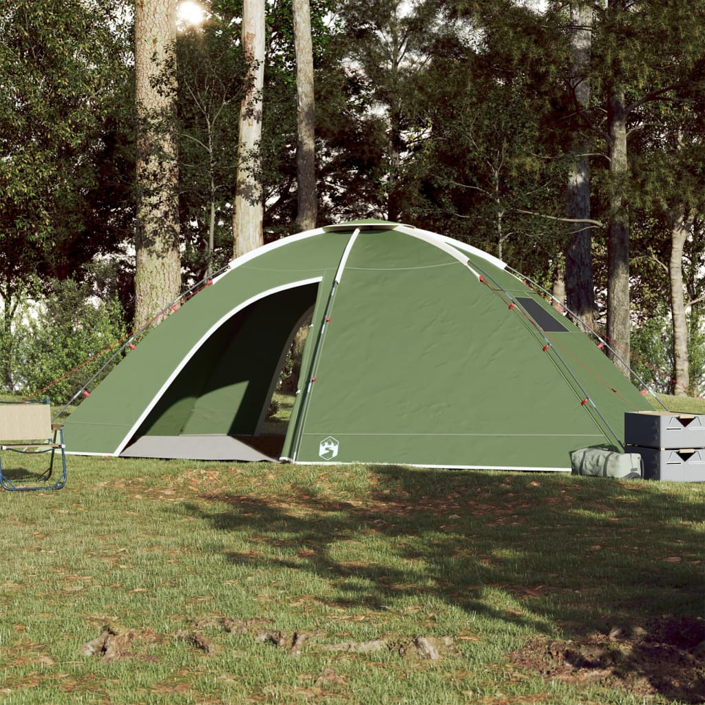 Cort de camping pentru 8 persoane, verde, impermeabil