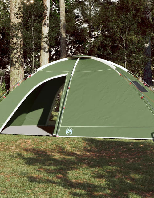 Загрузите изображение в средство просмотра галереи, Cort de camping pentru 8 persoane, verde, impermeabil
