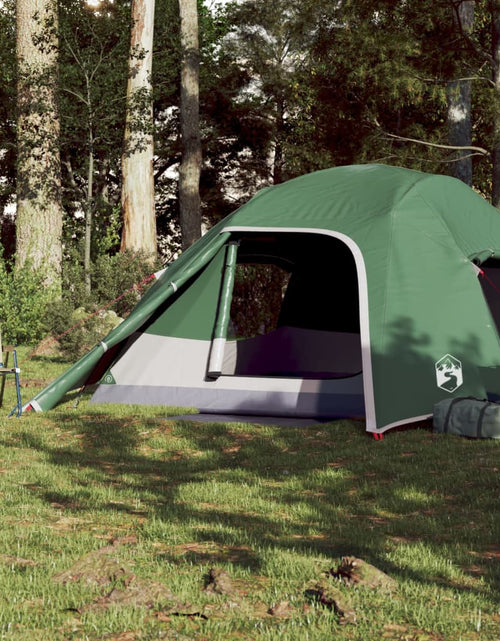 Загрузите изображение в средство просмотра галереи, Cort de camping cupolă pentru 4 persoane, verde, impermeabil
