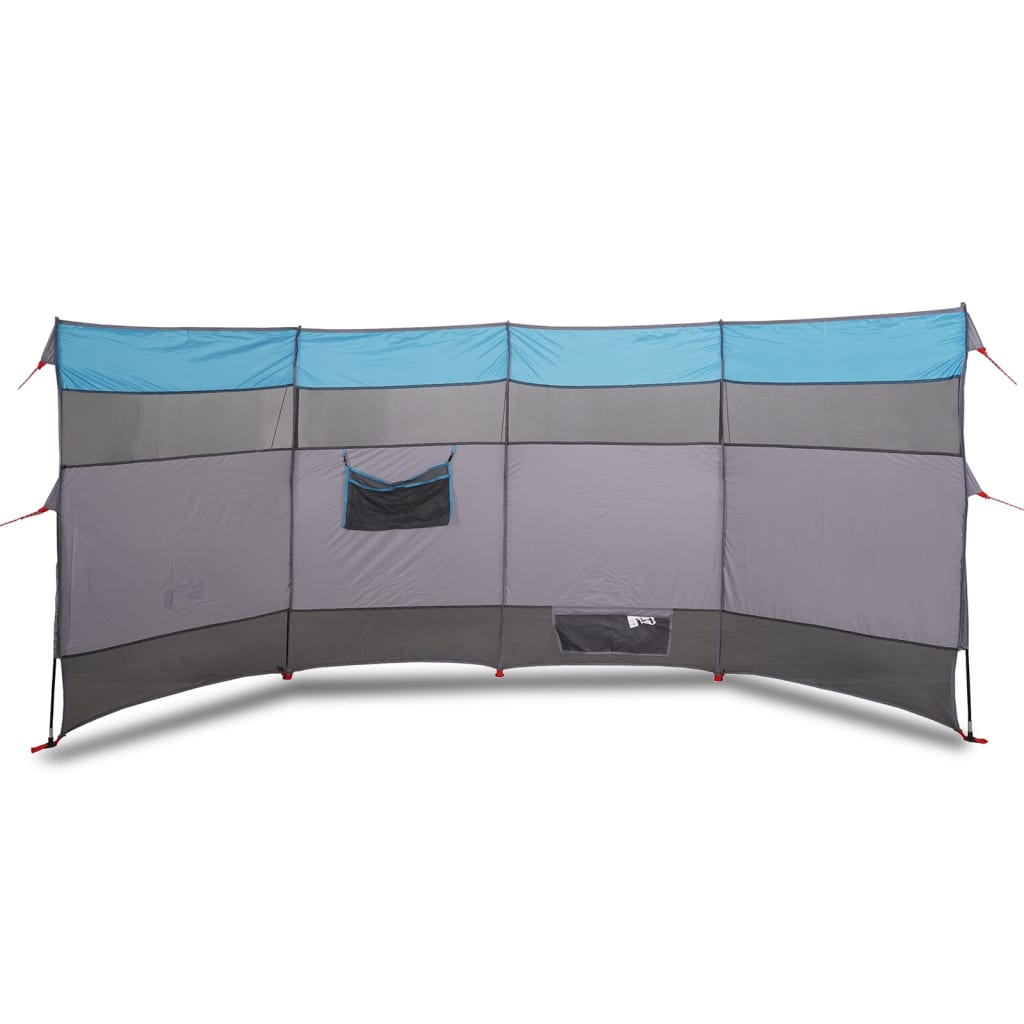 Paravan de camping, albastru, 366x152x152 cm, impermeabil