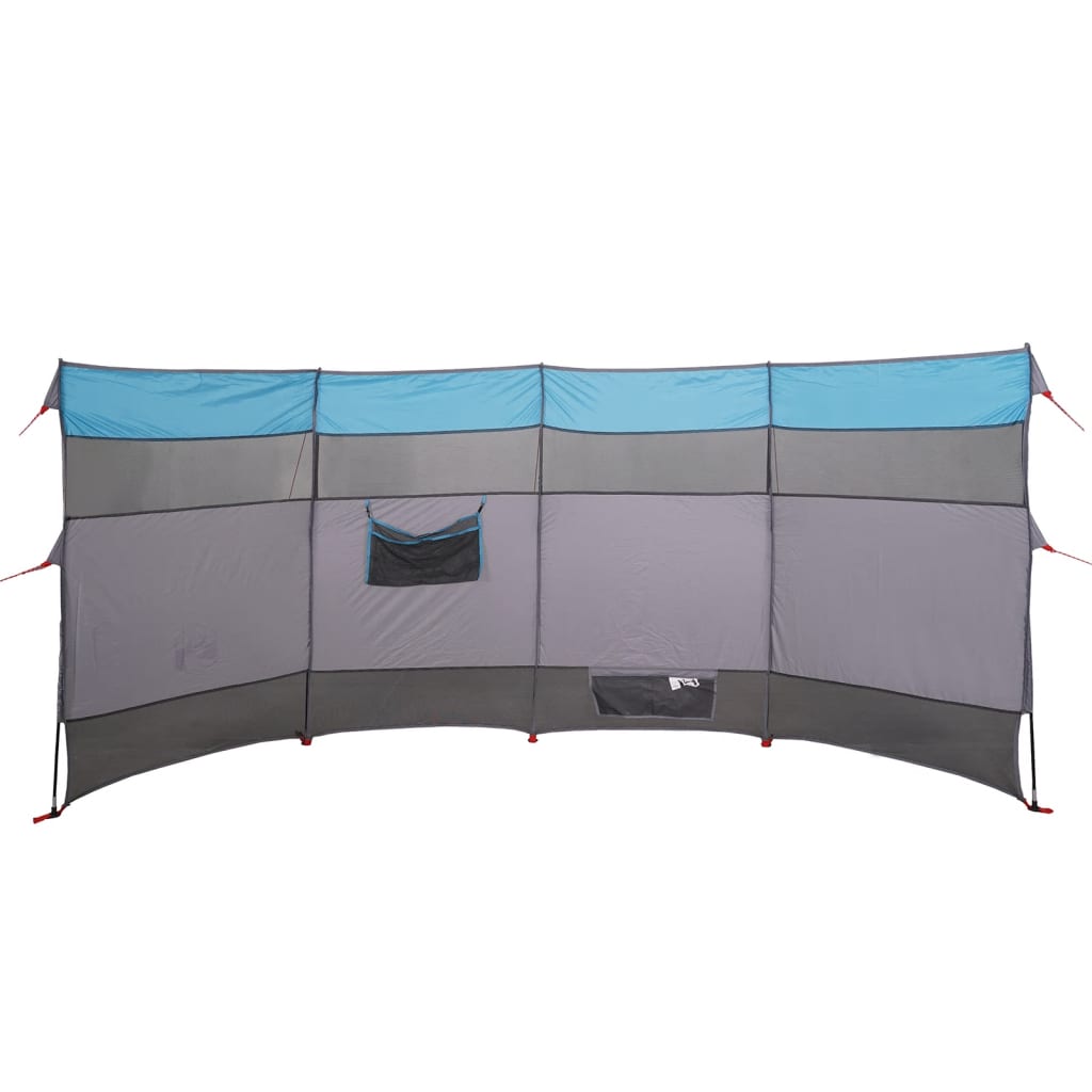 Paravan de camping, albastru, 366x152x152 cm, impermeabil