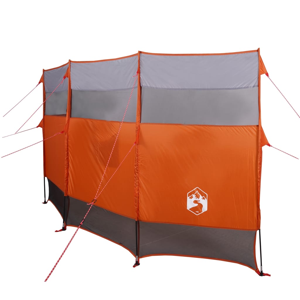 Paravan de camping, portocaliu, 366x152x152 cm, impermeabil