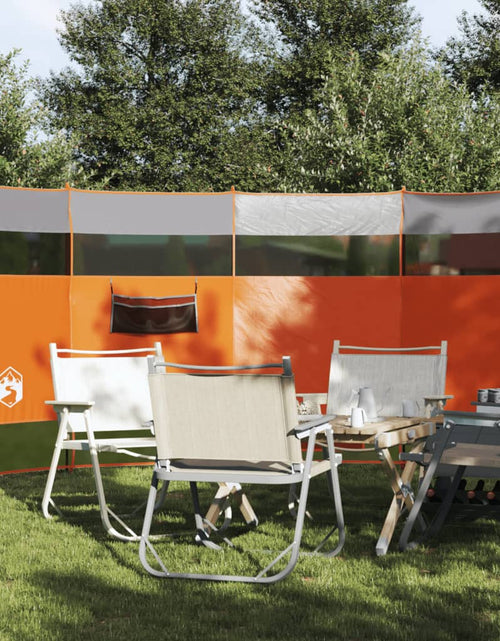 Încărcați imaginea în vizualizatorul Galerie, Paravan de camping, portocaliu, 366x152x152 cm, impermeabil
