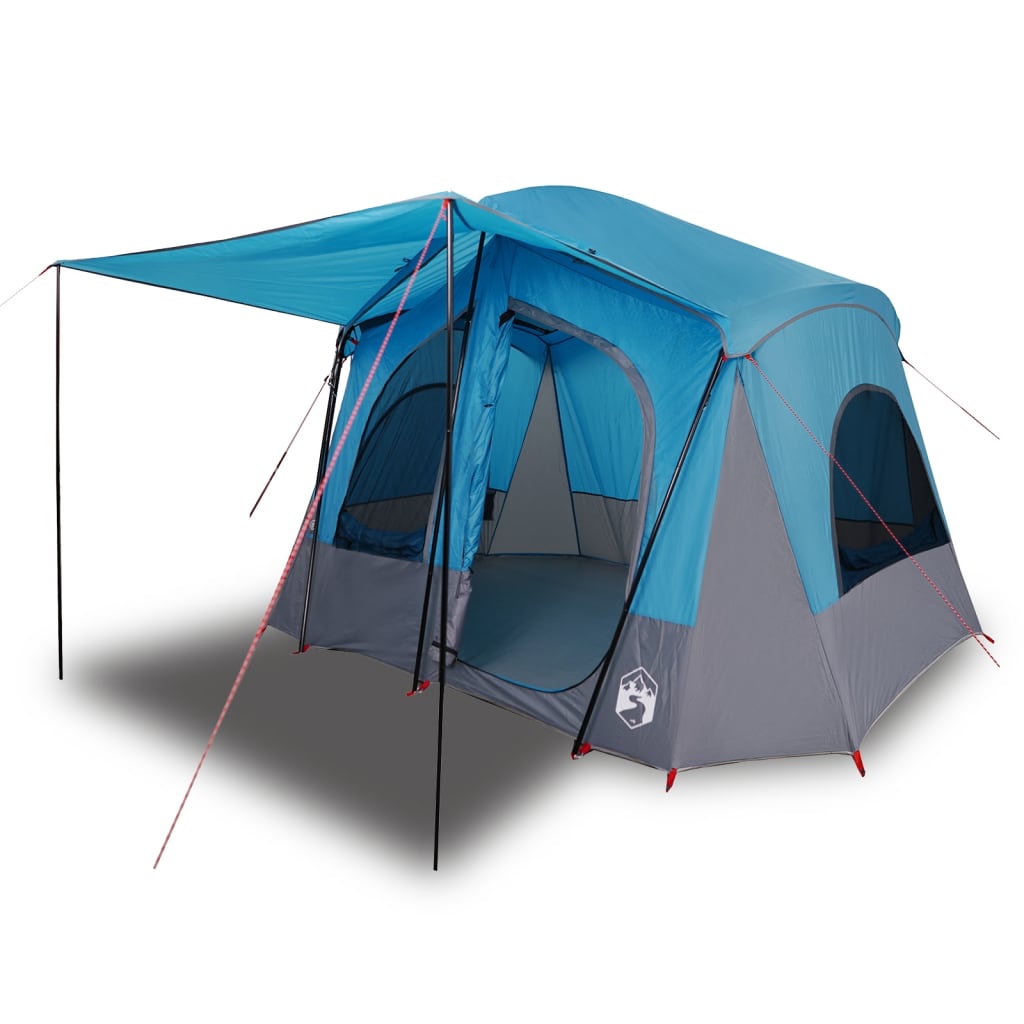 Cabină cort de camping, 5 persoane, albastru, impermeabil