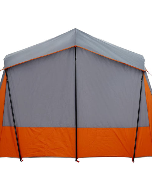 Загрузите изображение в средство просмотра галереи, Cabină cort de camping 5 persoane gri și portocaliu impermeabil

