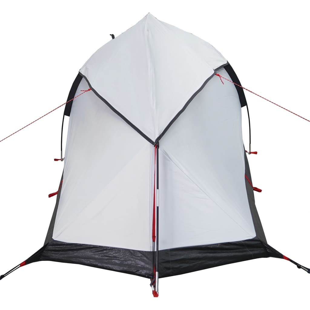 Cort camping cupolă 1 persoană alb, țesătură opacă, impermeabil