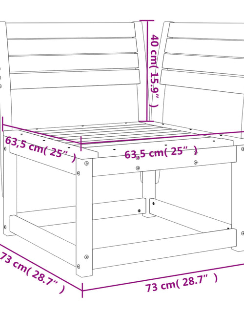 Încărcați imaginea în vizualizatorul Galerie, Canapea colțar de grădină, 73x73x78 cm, lemn masiv douglas
