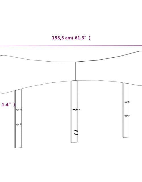 Încărcați imaginea în vizualizatorul Galerie, Tăblie de pat, maro ceruit, 150 cm, lemn masiv de pin
