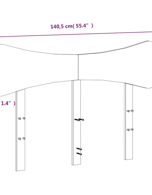 Загрузите изображение в средство просмотра галереи, Tăblie de pat, alb, 135 cm, lemn masiv de pin
