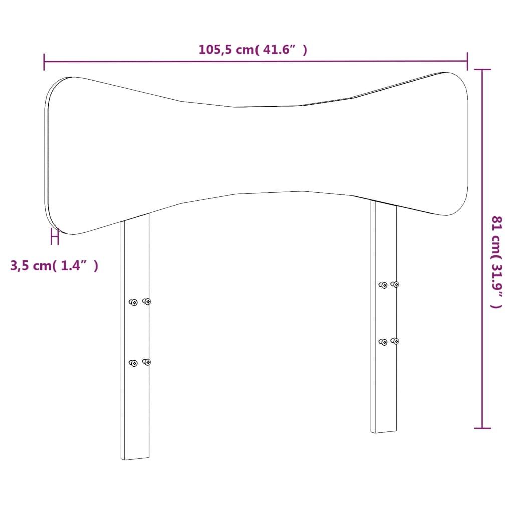 Tăblie de pat, 100 cm, lemn masiv de pin