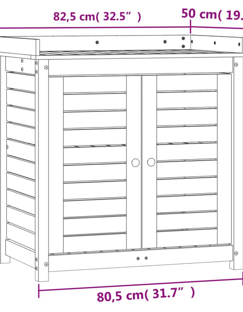 Загрузите изображение в средство просмотра галереи, Masă de plantare cu rafturi, 82,5x50x86,5 cm, lemn pin tratat - Lando
