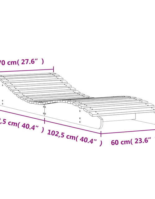 Încărcați imaginea în vizualizatorul Galerie, Șezlong, alb, 205x70x31,5 cm, lemn masiv de pin
