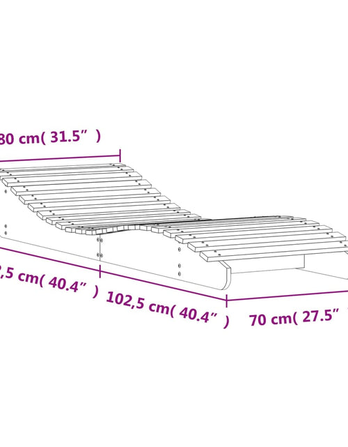 Încărcați imaginea în vizualizatorul Galerie, Șezlong, 205x80x31,5 cm, lemn masiv de pin
