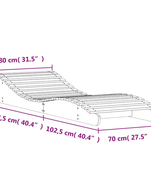 Încărcați imaginea în vizualizatorul Galerie, Șezlong, 205x80x31,5 cm, lemn masiv douglas

