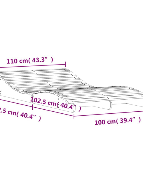 Încărcați imaginea în vizualizatorul Galerie, Șezlong, 205x110x31,5 cm, lemn masiv douglas
