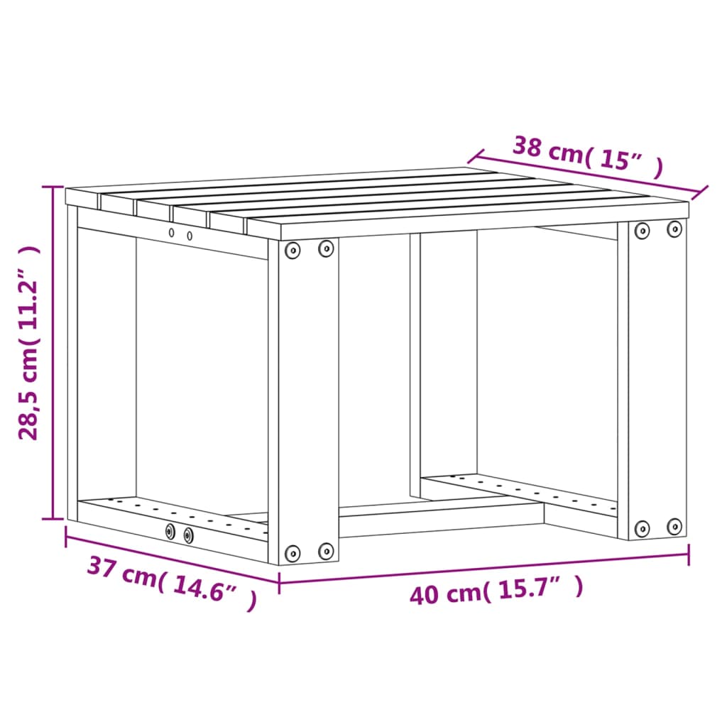 Set mobilier de grădină, 3 piese, lemn masiv de pin