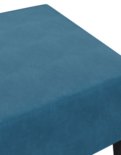 Încărcați imaginea în vizualizatorul Galerie, Taburet, albastru, 77x55x31 cm, catifea - Lando
