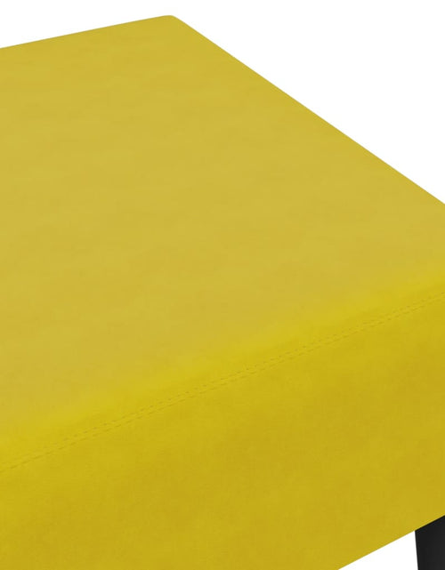 Încărcați imaginea în vizualizatorul Galerie, Taburet, galben, 77x55x31 cm, catifea - Lando
