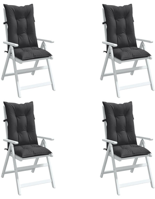 Încărcați imaginea în vizualizatorul Galerie, Perne scaun cu spătar înalt, 4 buc. antracit 120x50x7 cm textil
