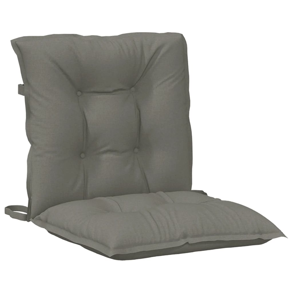 Perne scaun cu spătar scund 4 buc. melanj gri 100x50x7cm textil