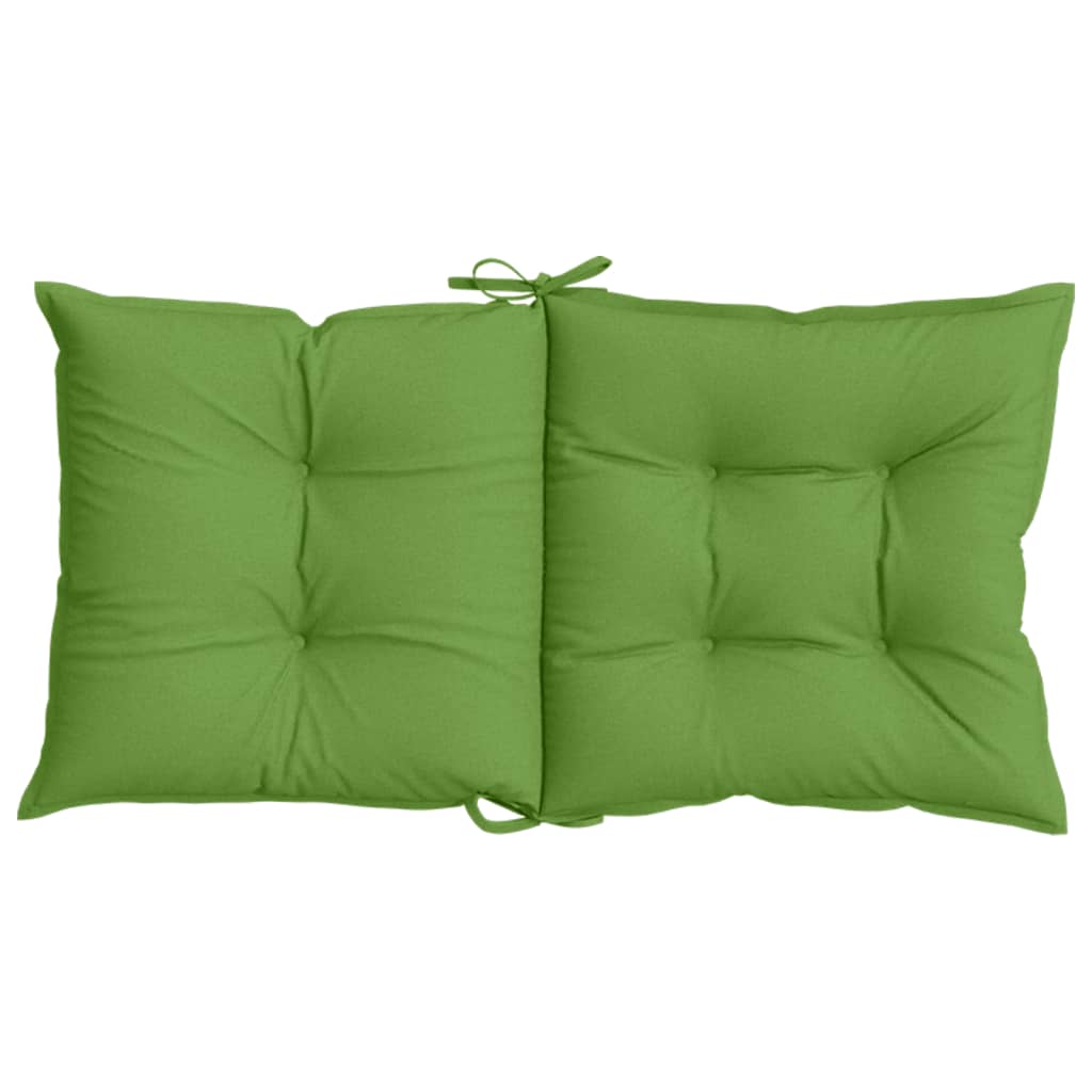 Perne scaun spătar scund 2 buc. melanj verde 100x50x7 cm textil