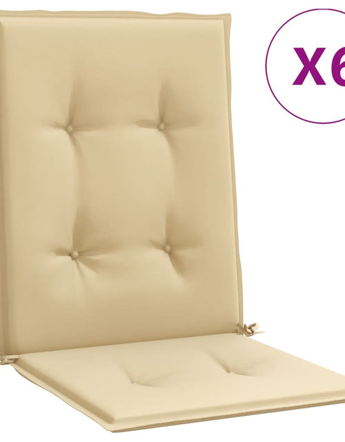 Încărcați imaginea în vizualizatorul Galerie, Perne scaun cu spătar mic, 6 buc. melanj bej 100x50x4 cm textil
