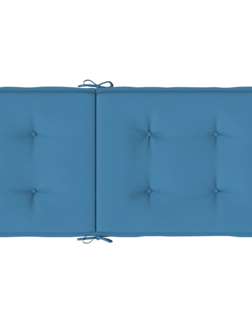 Încărcați imaginea în vizualizatorul Galerie, Perne scaun spătar mic 4 buc. melanj albastru 100x50x4cm textil

