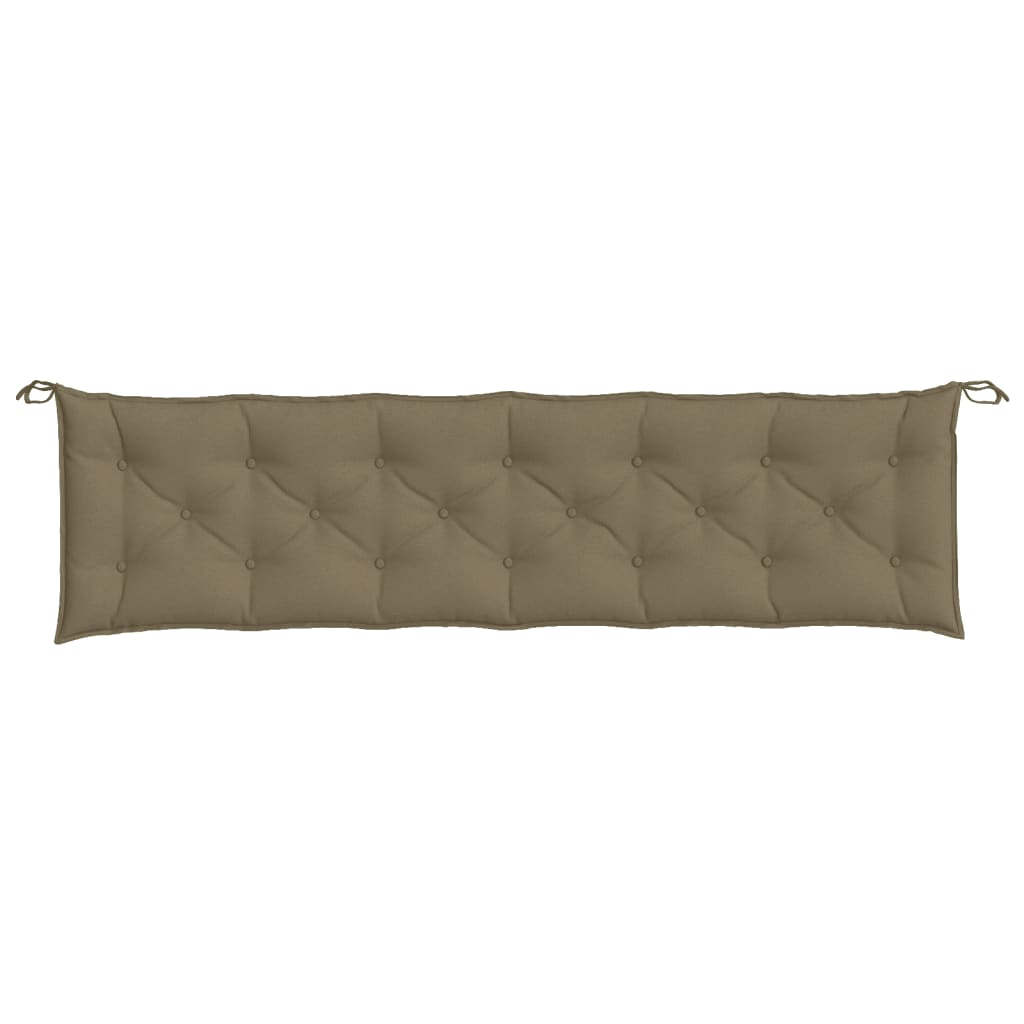 Pernă bancă de grădină 2 buc. melanj taupe, 200x50x7 cm, textil