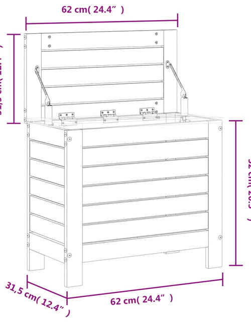 Încărcați imaginea în vizualizatorul Galerie, Taburet de grădină, 62x31,5x52 cm, lemn masiv de pin
