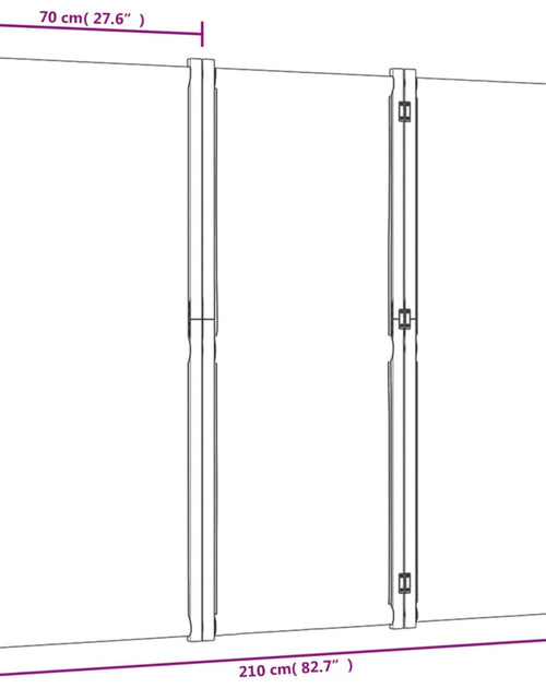 Загрузите изображение в средство просмотра галереи, Paravan de cameră cu 3 panouri, taupe, 210x180 cm
