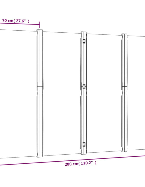 Încărcați imaginea în vizualizatorul Galerie, Paravan de cameră cu 4 panouri, taupe, 280x180 cm
