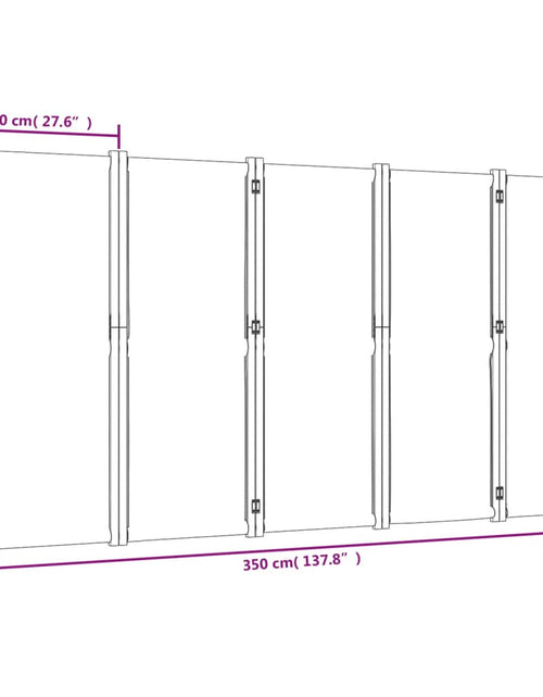 Încărcați imaginea în vizualizatorul Galerie, Paravan de cameră cu 5 panouri, taupe, 350x180 cm
