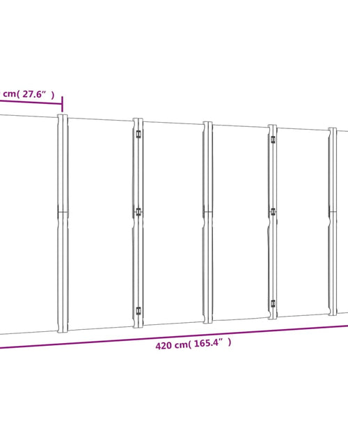 Загрузите изображение в средство просмотра галереи, Paravan de cameră cu 6 panouri, taupe, 420x180 cm
