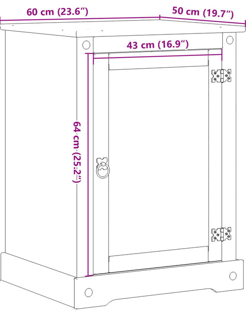 Загрузите изображение в средство просмотра галереи, Dulap Hifi „Corona”, 60x50x82 cm, lemn masiv de pin
