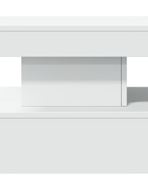 Загрузите изображение в средство просмотра галереи, Măsuță de cafea cu lumini LED, alb, 50x50x40 cm
