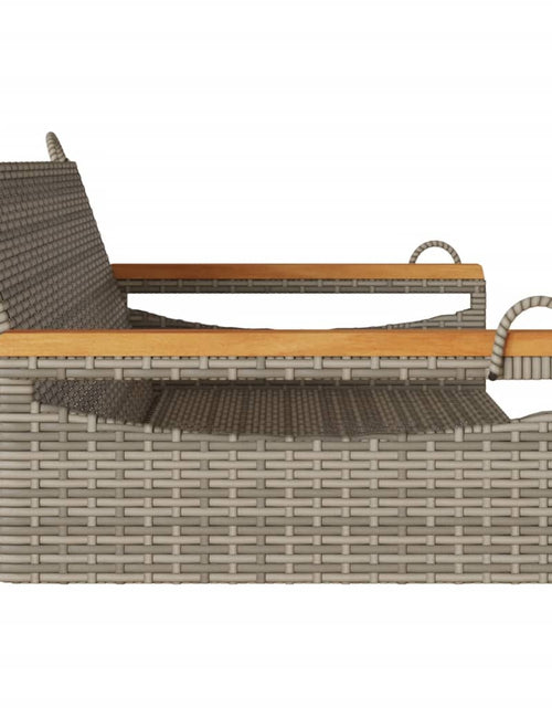 Загрузите изображение в средство просмотра галереи, Bancă de balansoar, gri, 109x62x40 cm, poliratan
