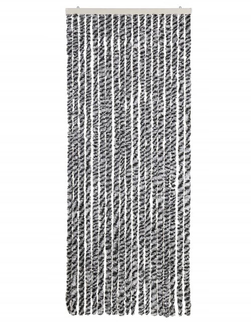 Încărcați imaginea în vizualizatorul Galerie, Perdele pentru insecte, gri și negru-alb, 56x200 cm, chenille
