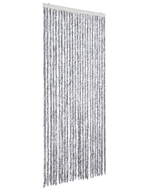 Încărcați imaginea în vizualizatorul Galerie, Perdea pentru insecte, alb și gri, 100x230 cm, chenille
