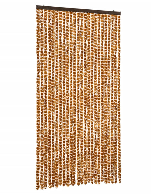 Încărcați imaginea în vizualizatorul Galerie, Perdea pentru insecte, ocru și alb, 100x200 cm, chenille
