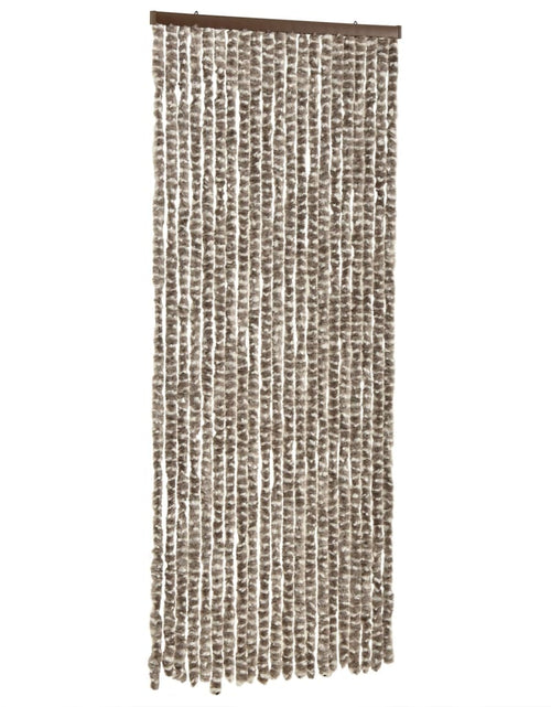 Загрузите изображение в средство просмотра галереи, Perdea pentru insecte, gri taupe și alb, 56x200 cm, chenille
