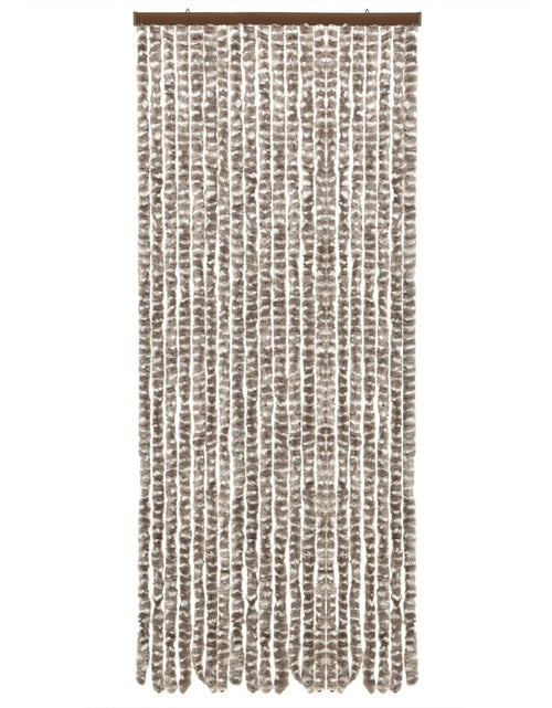 Загрузите изображение в средство просмотра галереи, Perdea pentru insecte, gri taupe și alb, 56x200 cm, chenille
